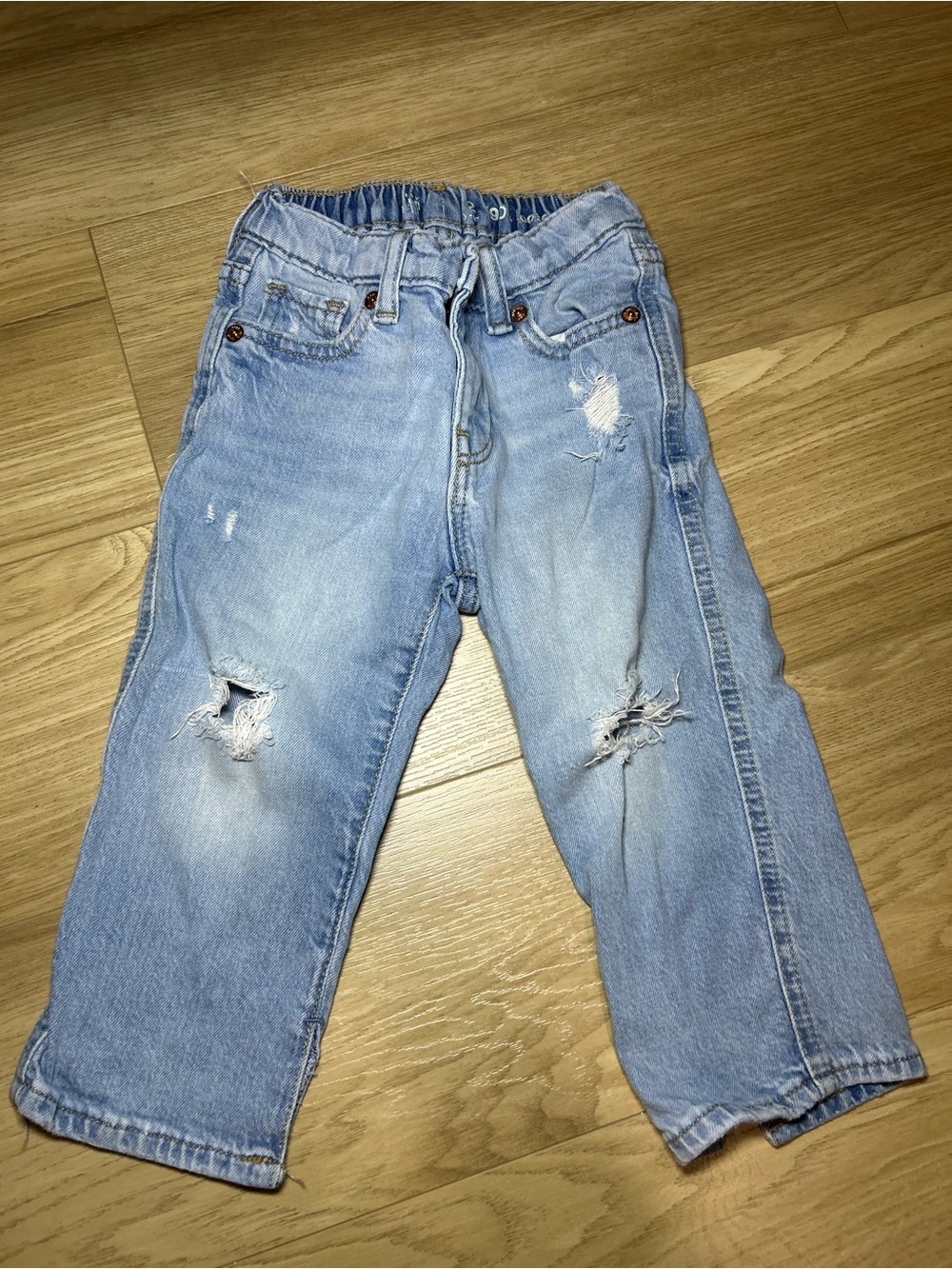 GAP Light Blue Distressed Kids Jeans